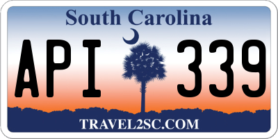 SC license plate API339