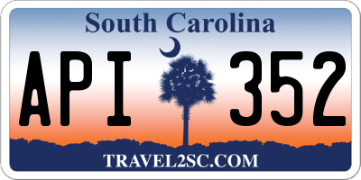 SC license plate API352