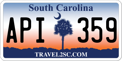 SC license plate API359