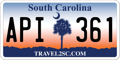 SC license plate API361
