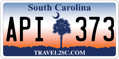 SC license plate API373