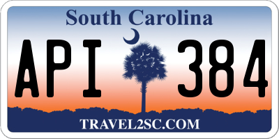 SC license plate API384