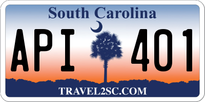 SC license plate API401