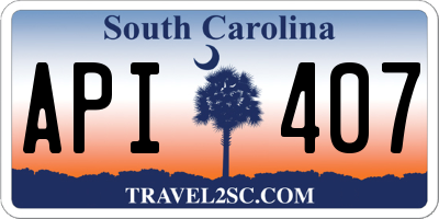 SC license plate API407