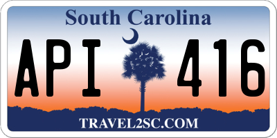 SC license plate API416