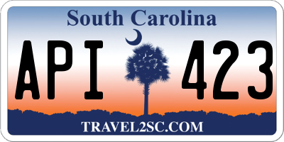 SC license plate API423
