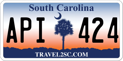 SC license plate API424