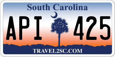 SC license plate API425