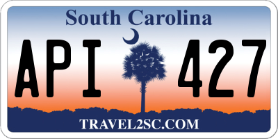 SC license plate API427