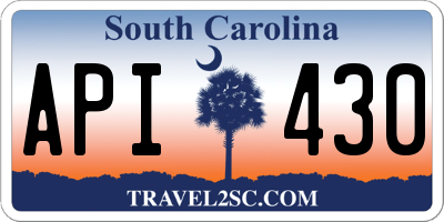 SC license plate API430