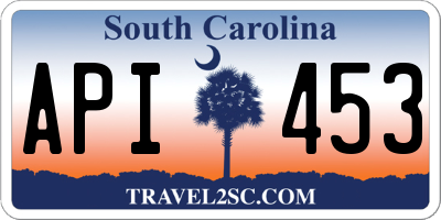 SC license plate API453