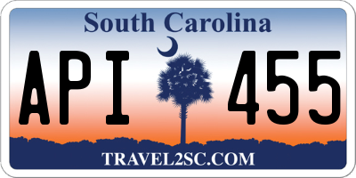 SC license plate API455