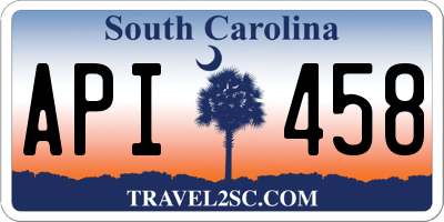 SC license plate API458