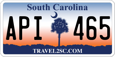 SC license plate API465