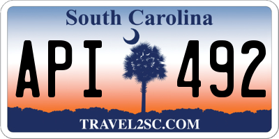 SC license plate API492