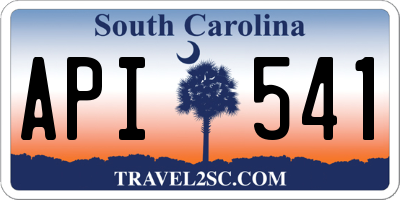 SC license plate API541