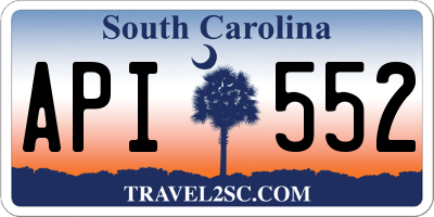 SC license plate API552