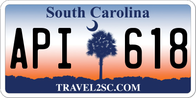 SC license plate API618