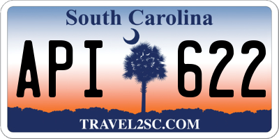 SC license plate API622