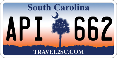 SC license plate API662