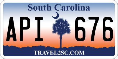 SC license plate API676