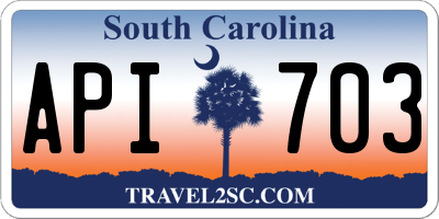 SC license plate API703