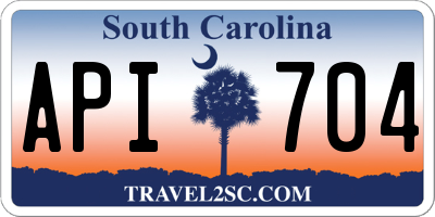 SC license plate API704