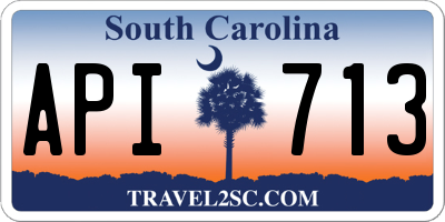SC license plate API713