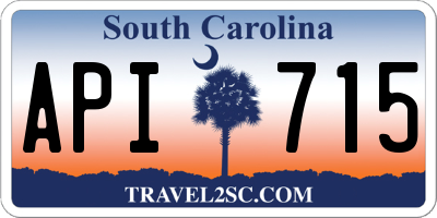 SC license plate API715