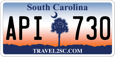SC license plate API730