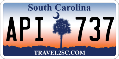 SC license plate API737