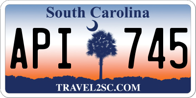 SC license plate API745