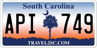 SC license plate API749