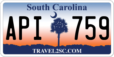 SC license plate API759