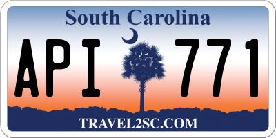 SC license plate API771