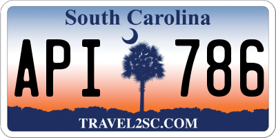 SC license plate API786