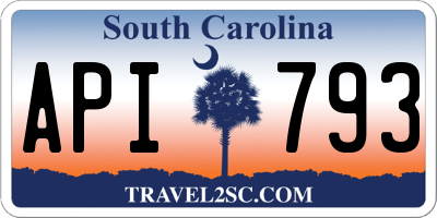 SC license plate API793