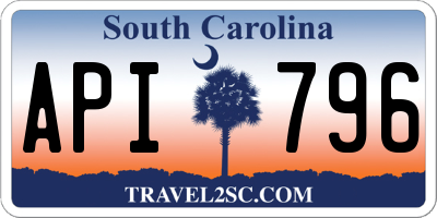 SC license plate API796