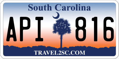 SC license plate API816