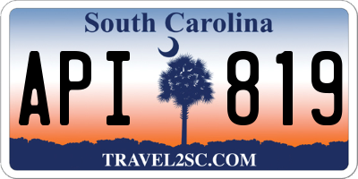 SC license plate API819