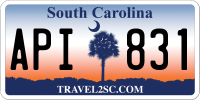 SC license plate API831