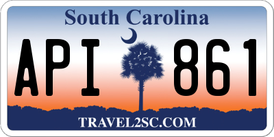 SC license plate API861