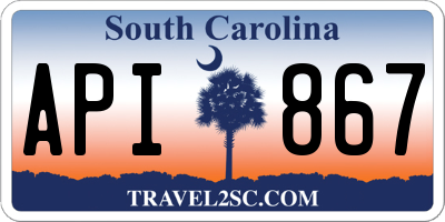 SC license plate API867