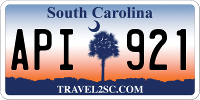 SC license plate API921