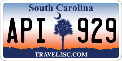 SC license plate API929