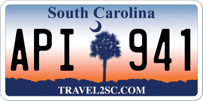 SC license plate API941