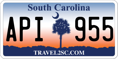 SC license plate API955