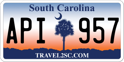 SC license plate API957