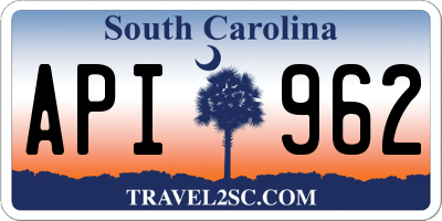 SC license plate API962