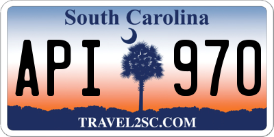 SC license plate API970